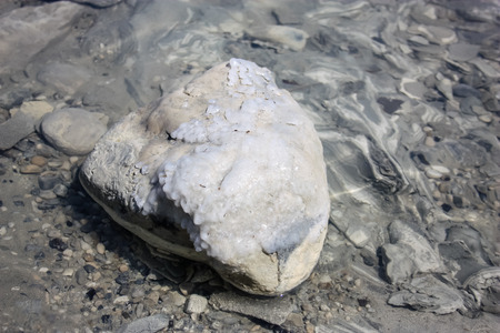 Closeup of salt crystals from the Dead Seaの写真素材