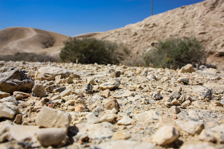 Landscape of the Negev desertの写真素材