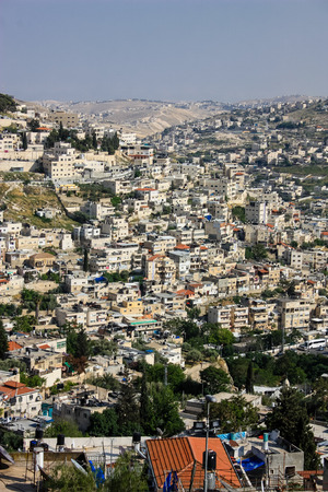 Jerusalem Israel April 16, 2018 Panoramic view of the city of Jerusalem on afternoonのeditorial素材