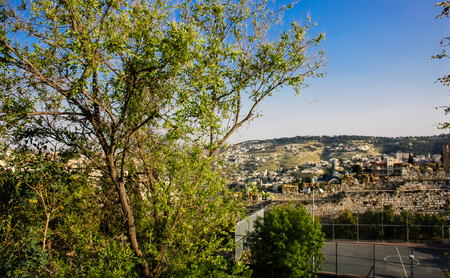 Panoramic view of the city of Jerusalem on afternoonの写真素材