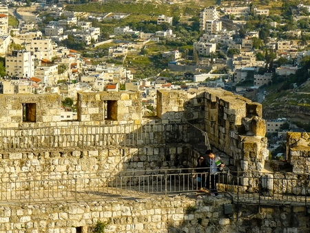 Jerusalem Israel April 16, 2018 Panoramic view of the city of Jerusalem on afternoonのeditorial素材
