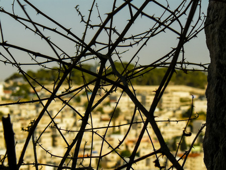 Jerusalem Israel April 16, 2018 Panoramic view of the city of Jerusalem on afternoonのeditorial素材