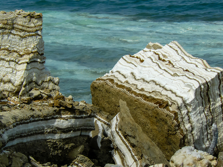 View of the nature of the Dead Sea area in Israelの写真素材