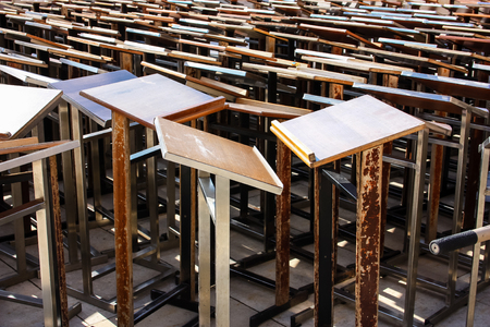 Jerusalem Israel April 16, 2018 Closeup of tables front the Western walll in the old city of Jerusalem on afternoonのeditorial素材