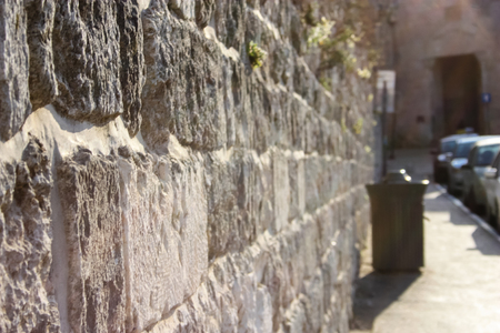 View of the street of the old city of Jerusalem in Israelの写真素材