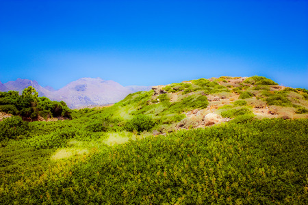 View of the nature and landscape of Crete islandの写真素材