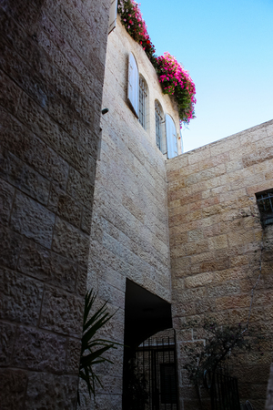Jerusalem Israel May 17, 2018 View of the street of the Old city of Jerusalem in the jewish quarterのeditorial素材
