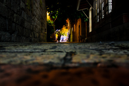 Jerusalem Israel May 17, 2018 View of unknown people walkng in the street of the Old city of...