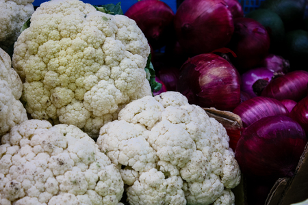 Jerusalem Israel May 24, 2018 Closeup of various vegetables sold in the market of Jerusalem in Israelのeditorial素材