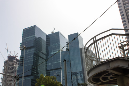 Tel Aviv Israel May 23, 2018 View of buildings in the center of the city of Tel Aviv in the evening