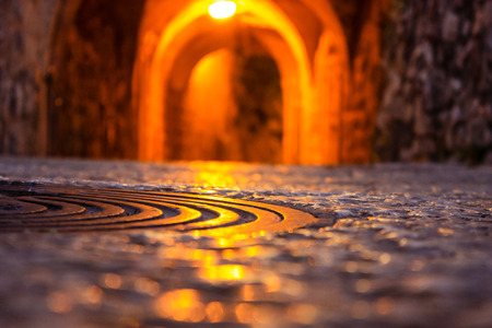 Jerusalem Israel May 31, 2018 View of the street of the old city of Jerusalem from the ground in the...