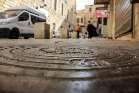 Jerusalem Israel June 07, 2018 View of the street of the old city of Jerusalem from the groundの写真素材