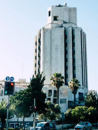 Jerusalem Israel June 14, 2018 View of the building in Jabotinsky street of Jerusalem in Israelのeditorial素材