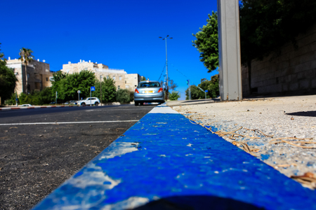 Jerusalem israel June 09, 2018 View of the street of Jerusalem from the ground level in the afternoonのeditorial素材