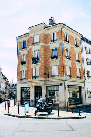 Reims France July 16, 2018 View of unknown people walking in the street of Reims in the afternoon