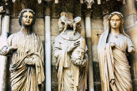 Reims France August 13, 2018 View of the exterior facade of Notre Dame Cathedral in Reims in the afternoonのeditorial素材