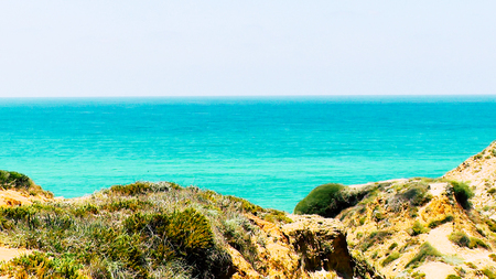 View of a wild beach in Israelの写真素材