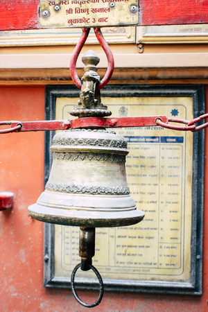 Kathmandu Nepal August 21, 2018 View of Nepali temple at Thamel street in Kathmandu in the morningのeditorial素材