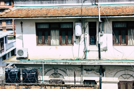 Kathmandu Nepal August 22, 2018 Cityscape from the rooftop of a building located the center of Thamel quarter in Kathmandu in the afternoonのeditorial素材