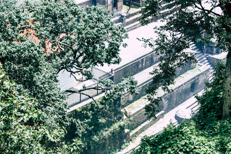 Kathmandu Nepal August 27, 2018 View of the Pashupatinath temple in the morningのeditorial素材