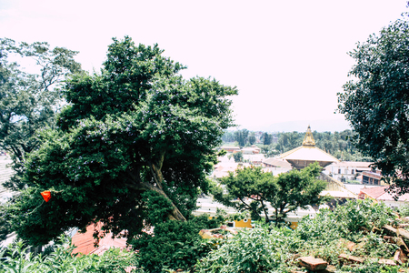 Kathmandu Nepal August 27, 2018 View of the Pashupatinath temple in the morningのeditorial素材