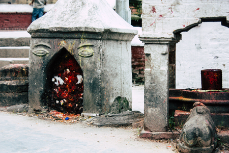 Kathmandu Nepal August 27, 2018 View of the Pashupatinath temple in the morningのeditorial素材