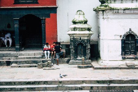 Kathmandu Nepal August 27, 2018 View of the Pashupatinath temple in the morningのeditorial素材
