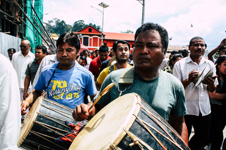 Kathmandu Nepal August 27, 2018 View of unknown Hindu people performing at Pashupatinath temple in the morningのeditorial素材
