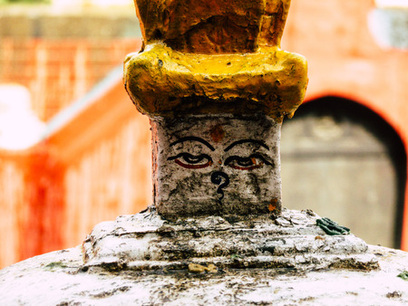 Kathmandu Nepal August 31, 2018 View of the Shree Gha Stupa Temple located in Naghal district...