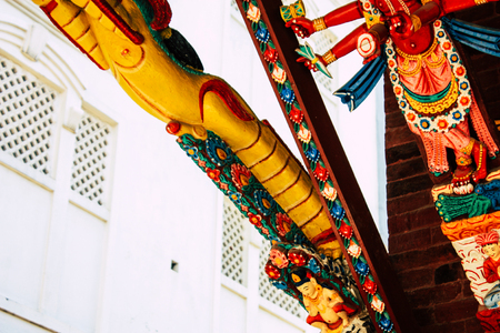 Kathmandu Nepal September 1, 2018 View of the shree Tanadevi Tarini Bhawanid  temple located front Durbar square in Kathmandu in the morningのeditorial素材