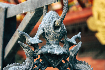 Kathmandu Nepal September 1, 2018 View of the shree Tanadevi Tarini Bhawanid  temple located front Durbar square in Kathmandu in the morningのeditorial素材