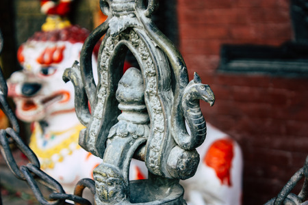 Kathmandu Nepal September 1, 2018 View of the shree Tanadevi Tarini Bhawanid  temple located front...
