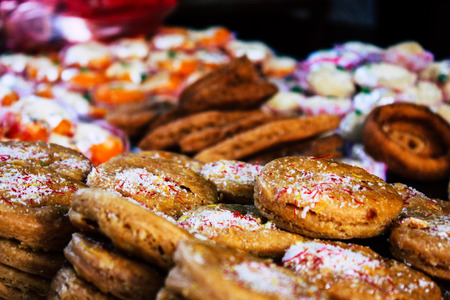 Kathmandu Nepal September 1, 2018 Closeup of Nepalese street food sold in Thamel district in Kathmandu in the morningのeditorial素材