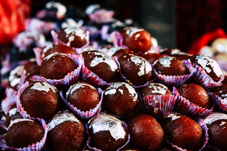 Kathmandu Nepal September 1, 2018 Closeup of Nepalese street food sold in Thamel district in Kathmandu in the morningのeditorial素材
