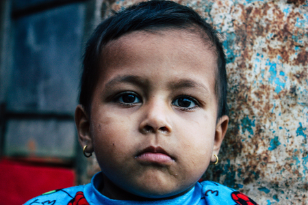 Bandipur Nepal October  15, 2018 Closeup of young children playing and having fun together in Bandipur in the afternoonのeditorial素材