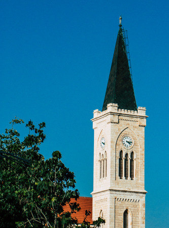 Tel Aviv Israel October 22, 2018  View of the Saint Peter's Church, Anglican church in Tel Aviv in...