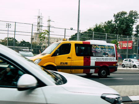 Tel Aviv Israel October 23, 2018  View of the traffic circulation in the streets of Tel Aviv in the...