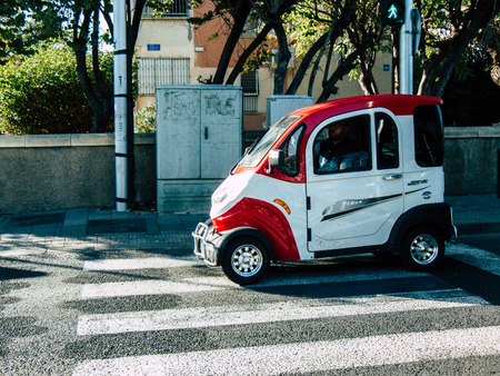 Tel Aviv Israel October 25, 2018  View of the traffic circulation in the streets of Tel Aviv in the...