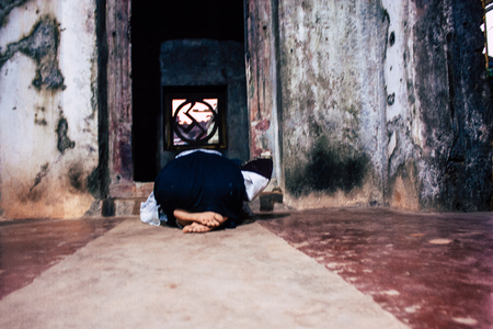 Portrait of Reachel Singh, Dutch professional singer taking inspiration and working on her latest album in southern Indiaの写真素材