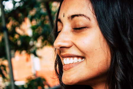 Gokarna Karnataka India December 08, 2018 Portrait of Reachel Singh, Dutch professional singer taking inspiration and working on her latest album in southern Indiaのeditorial素材