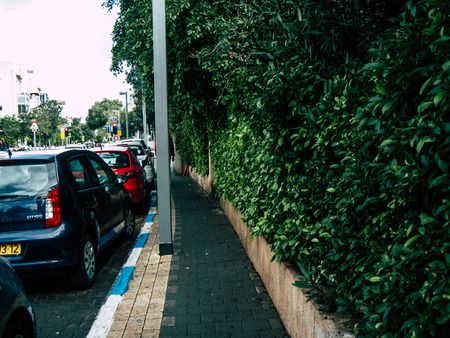 Tel Aviv Israel December 21, 2018 View of the streets of Tel Aviv in the afternoonのeditorial素材