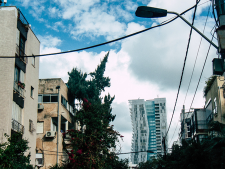 Tel Aviv Israel December 21, 2018 View of the streets of Tel Aviv in the afternoonのeditorial素材