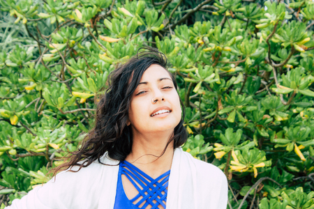Colombo Sri Lanka January 14, 2019 Portrait of Reachel Singh, Dutch professional singer performing on beach in Sri Lankaのeditorial素材