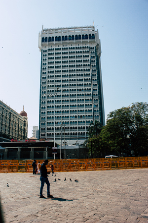 Mumbai India March 1, 2019 View of a building  located at Colaba district in Mumbai in the afternoonのeditorial素材