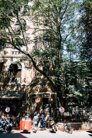 Mumbai India March 1, 2019 View of a building  located at Colaba district in Mumbai in the afternoonのeditorial素材