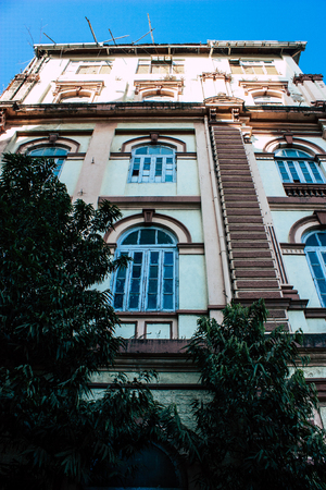 Mumbai India March 3, 2019 View of building  located at Fort district in the heart of Mumbai in the afternoonのeditorial素材