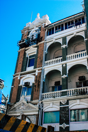 Mumbai India March 3, 2019 View of building  located at Fort district in the heart of Mumbai in the afternoonのeditorial素材