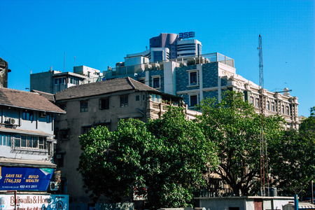 Mumbai India March 3, 2019 View of building  located at Fort district in the heart of Mumbai in the...