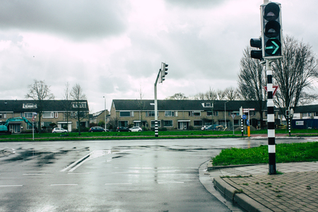 Papendrecht Netherlands March 12, 2019 View of traffic circulation in Papendrecht in the afternoonのeditorial素材
