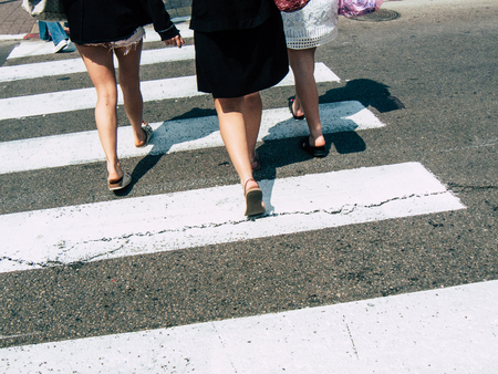 Tel Aviv Israel March 26, 2019 View of unknown Israeli people walking in the streets of Tel Aviv in the afternoonのeditorial素材